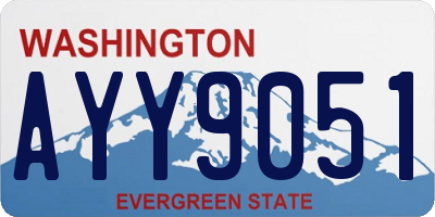 WA license plate AYY9051