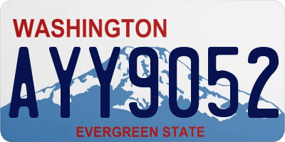 WA license plate AYY9052