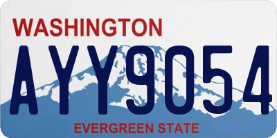 WA license plate AYY9054