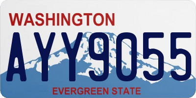 WA license plate AYY9055