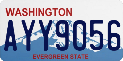 WA license plate AYY9056