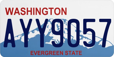 WA license plate AYY9057