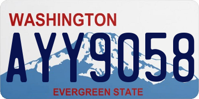 WA license plate AYY9058