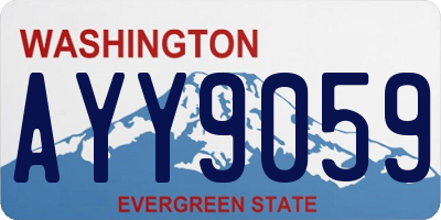 WA license plate AYY9059