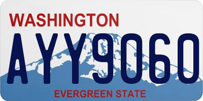 WA license plate AYY9060