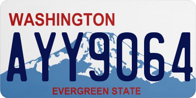 WA license plate AYY9064