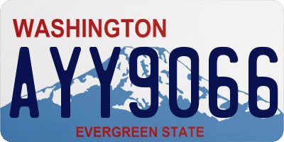 WA license plate AYY9066