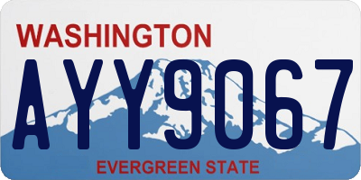 WA license plate AYY9067