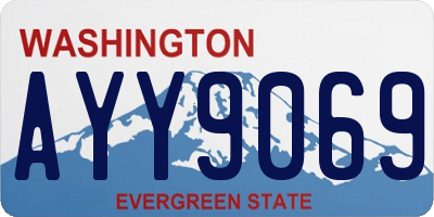 WA license plate AYY9069