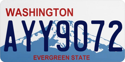 WA license plate AYY9072