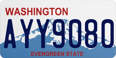 WA license plate AYY9080