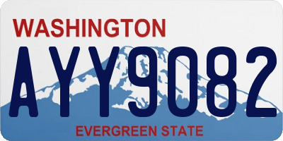 WA license plate AYY9082