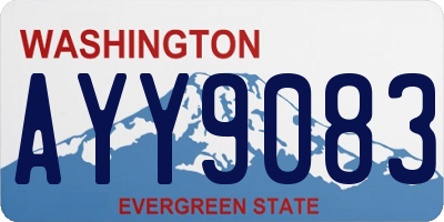 WA license plate AYY9083