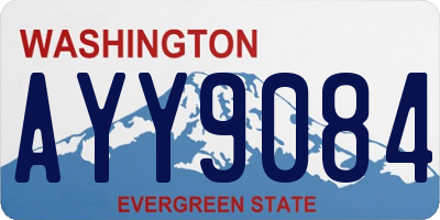 WA license plate AYY9084