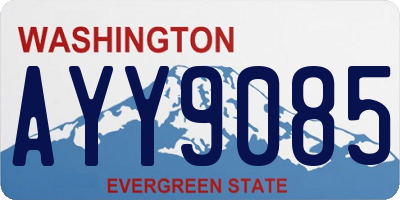 WA license plate AYY9085