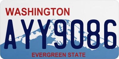 WA license plate AYY9086