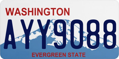 WA license plate AYY9088