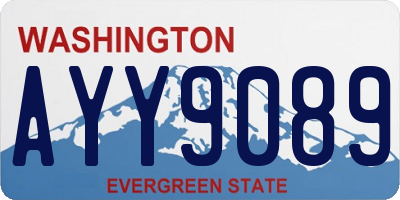 WA license plate AYY9089