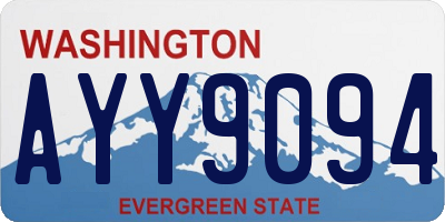 WA license plate AYY9094