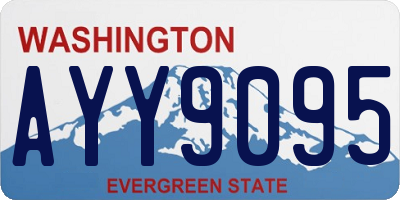 WA license plate AYY9095