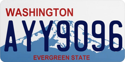 WA license plate AYY9096