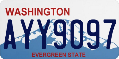 WA license plate AYY9097