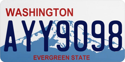 WA license plate AYY9098