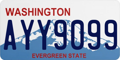 WA license plate AYY9099