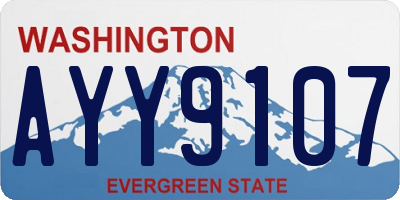 WA license plate AYY9107