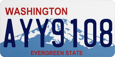 WA license plate AYY9108