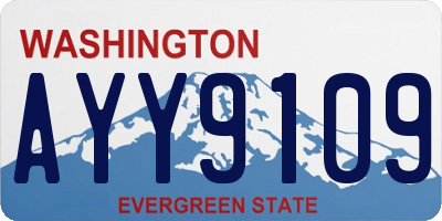 WA license plate AYY9109