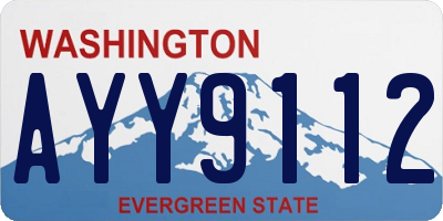 WA license plate AYY9112