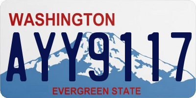 WA license plate AYY9117