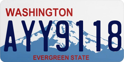 WA license plate AYY9118