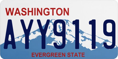 WA license plate AYY9119