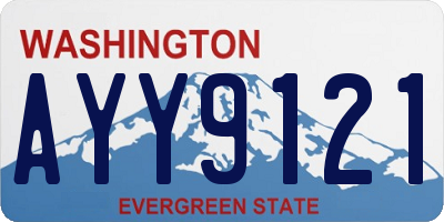 WA license plate AYY9121