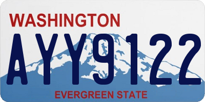 WA license plate AYY9122