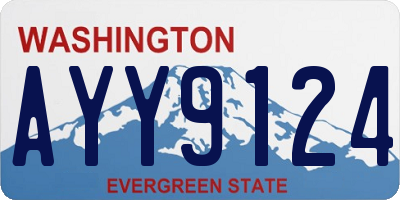 WA license plate AYY9124