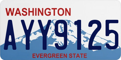 WA license plate AYY9125