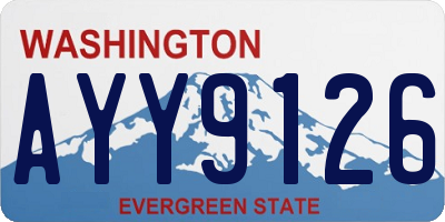 WA license plate AYY9126