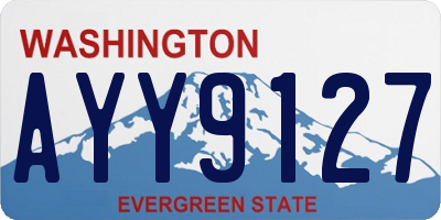 WA license plate AYY9127