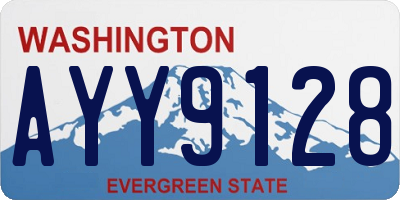 WA license plate AYY9128