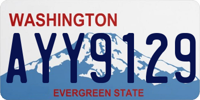 WA license plate AYY9129