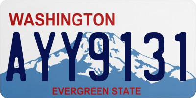 WA license plate AYY9131