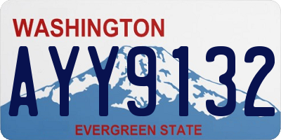 WA license plate AYY9132