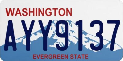 WA license plate AYY9137