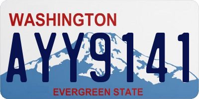 WA license plate AYY9141