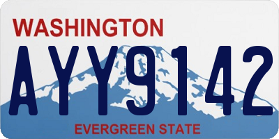 WA license plate AYY9142