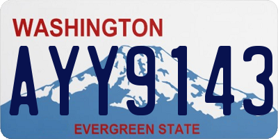 WA license plate AYY9143