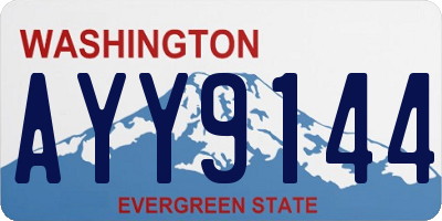 WA license plate AYY9144